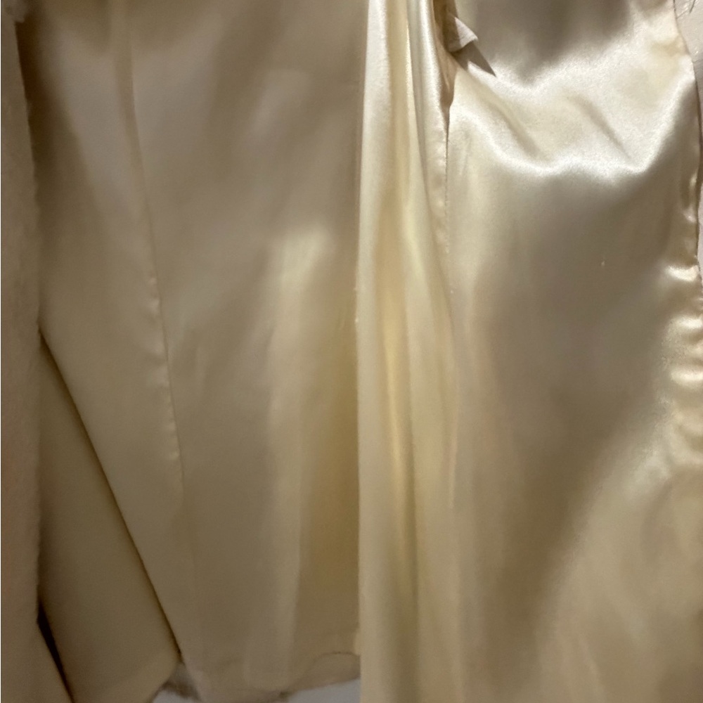 Vintage Fur Coat Elegant Cream Size Womens Med 20th Century 70s - Picture 6 of 9